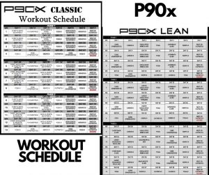original p90x workout schedule